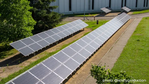 Solar panels at Mersen Saint Bonnet de Mure