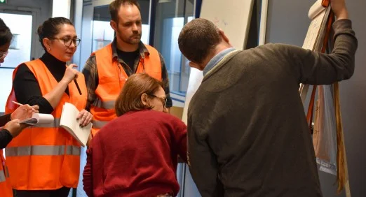 people during a training sessions at Mersen France Amiens