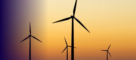wind turbines in a rural setting