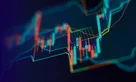 financial chart on dark background 