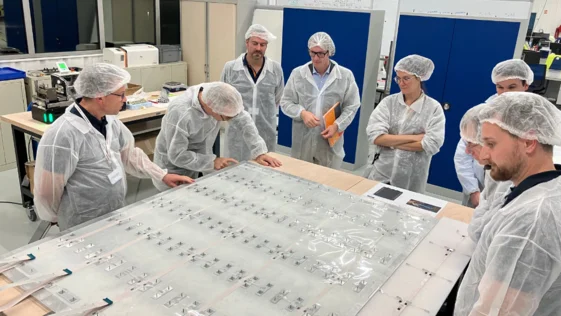 Mersen people discussing about a custom bus bars for EV
